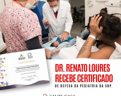 Dr. Renato Loures recebe certificado de Defesa da Pediatria da SBP (23/02/2022 09:01:22)