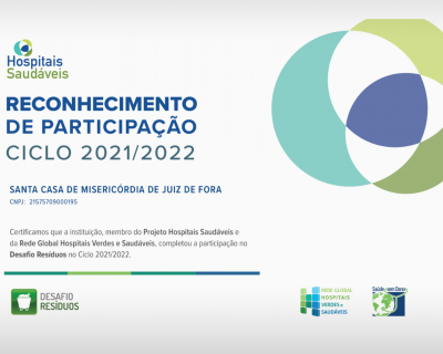 Santa Casa conclui participação no Desafio Resíduos no Ciclo 2021/2022 (13/03/2023 17:03:34)